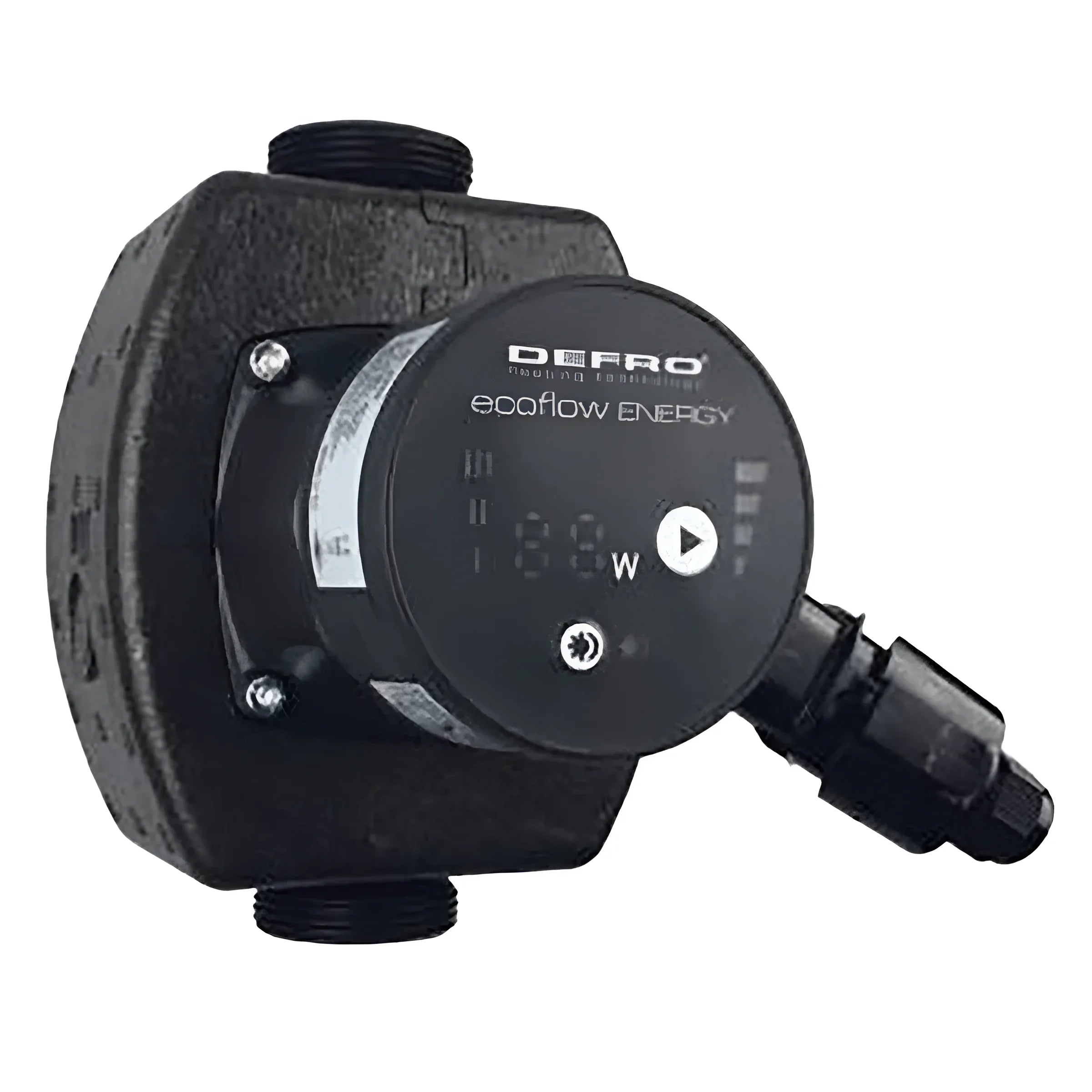 Black Defro Ecoflow Energy Heizungspumpe mit Eco Flow-Technologie für effiziente Wärmeverteilung