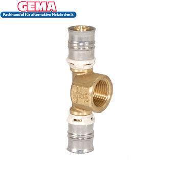 Verbundrohr T-Stück mit Gewinde.