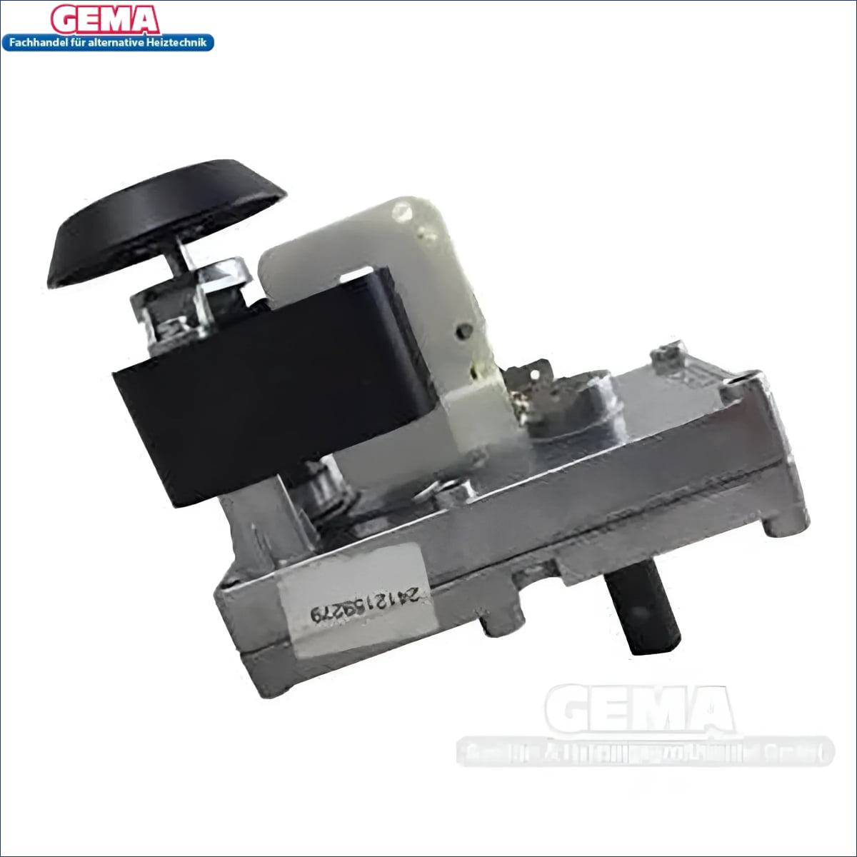 Silberfarbener Timermechanismus mit schwarzem Knopf für Viadrus Green Eko Therm Schneckenmotor