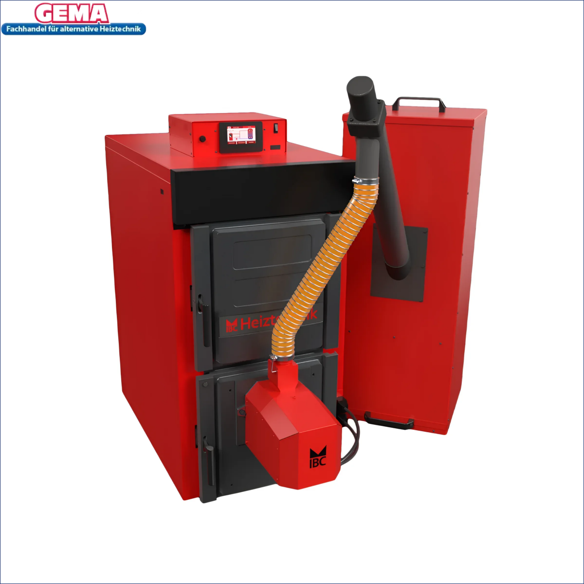 Robuster Gussheizkessel IBC Pelletheizung IBC GK8k-öko 32 kW mit Hopper