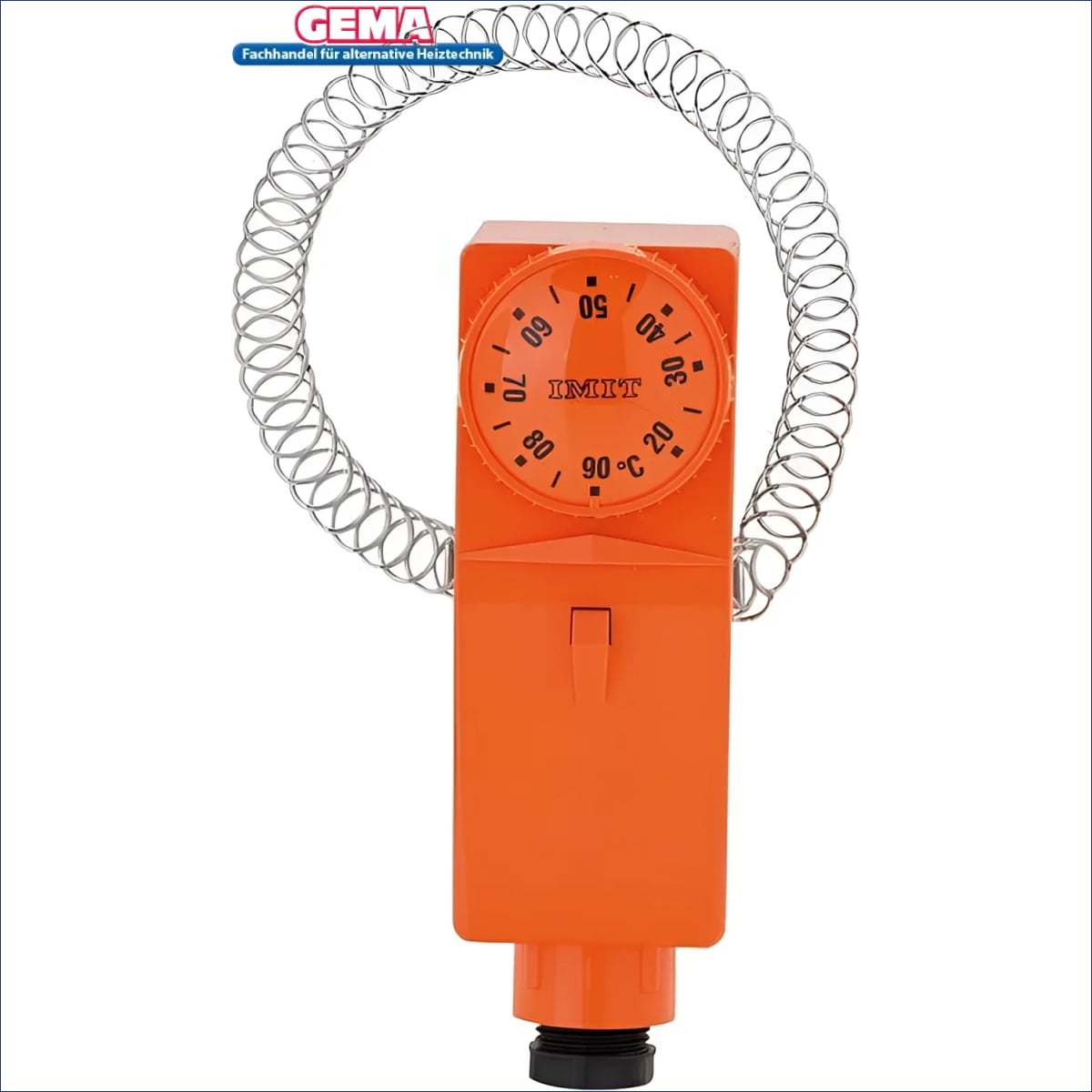 Orange Immersions-Thermostat mit gewelltem Sensor für imit anlegethermostat tce brc