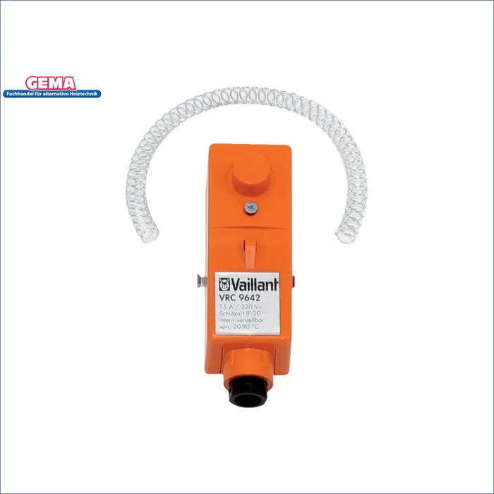 Orange Vaillant VRC 9642 Elektrokomponente mit Spiralkabel für VRC 9642 Thermostat