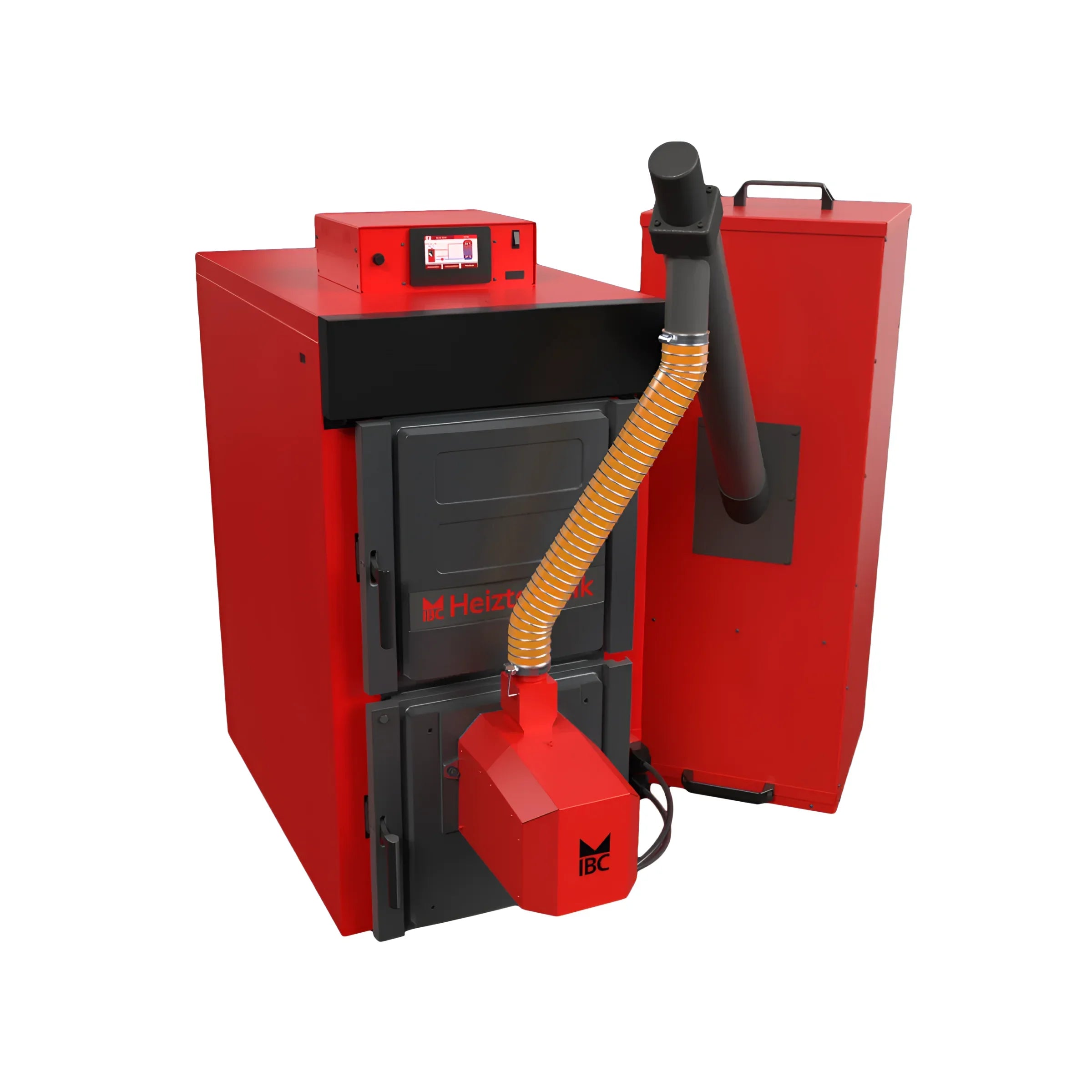 Robuster Gussheizkessel IBC Pelletheizung IBC GK8k-öko 32 kW mit Hopper