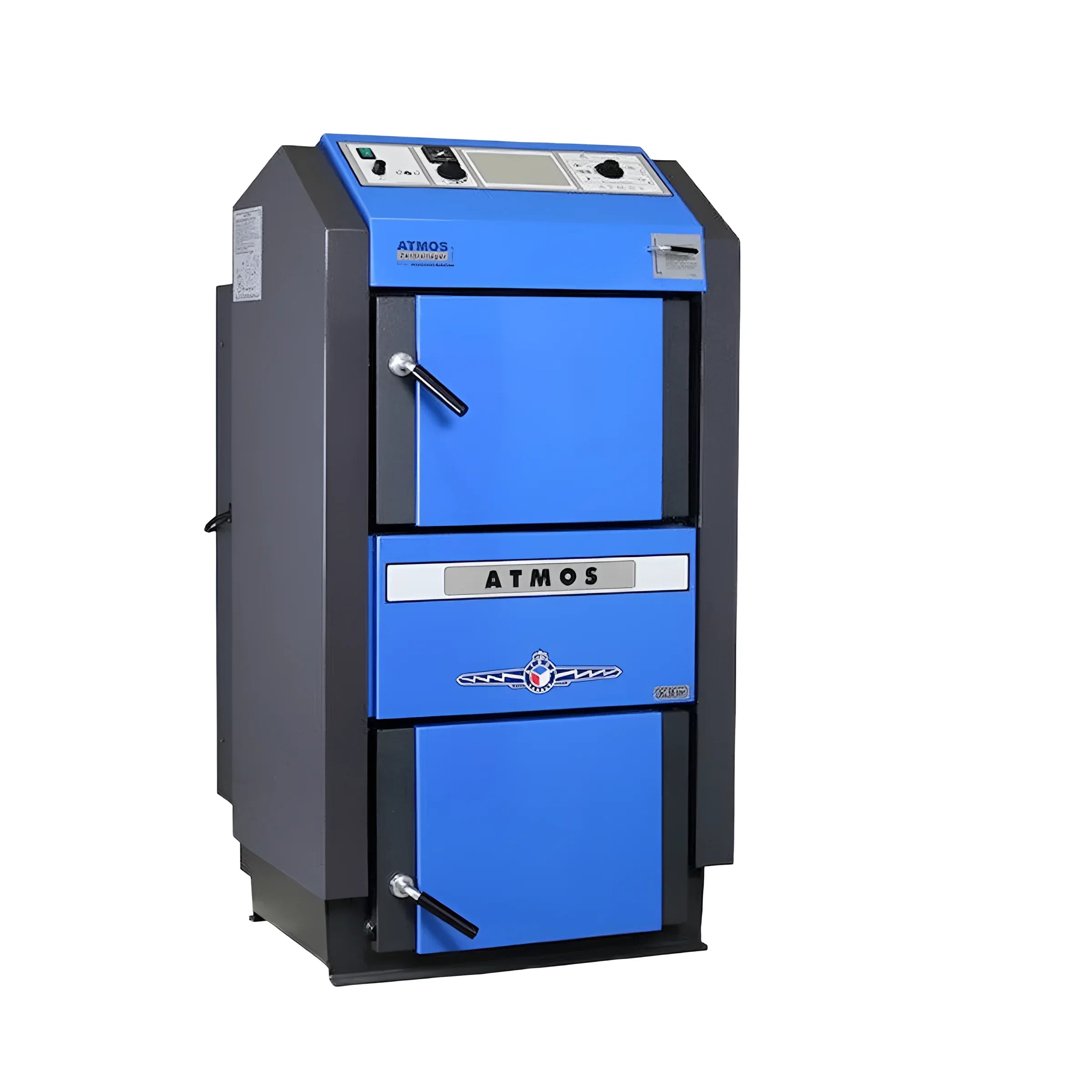Atmos Holzvergaser Atmos GSE Serie DC 40SE, blau grau, energiesparend und effizient