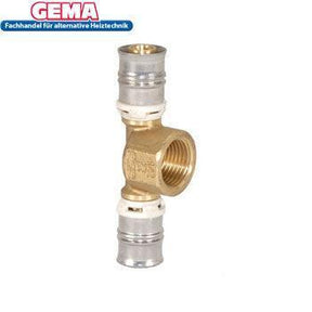 Verbundrohr T-Stück mit Gewinde.