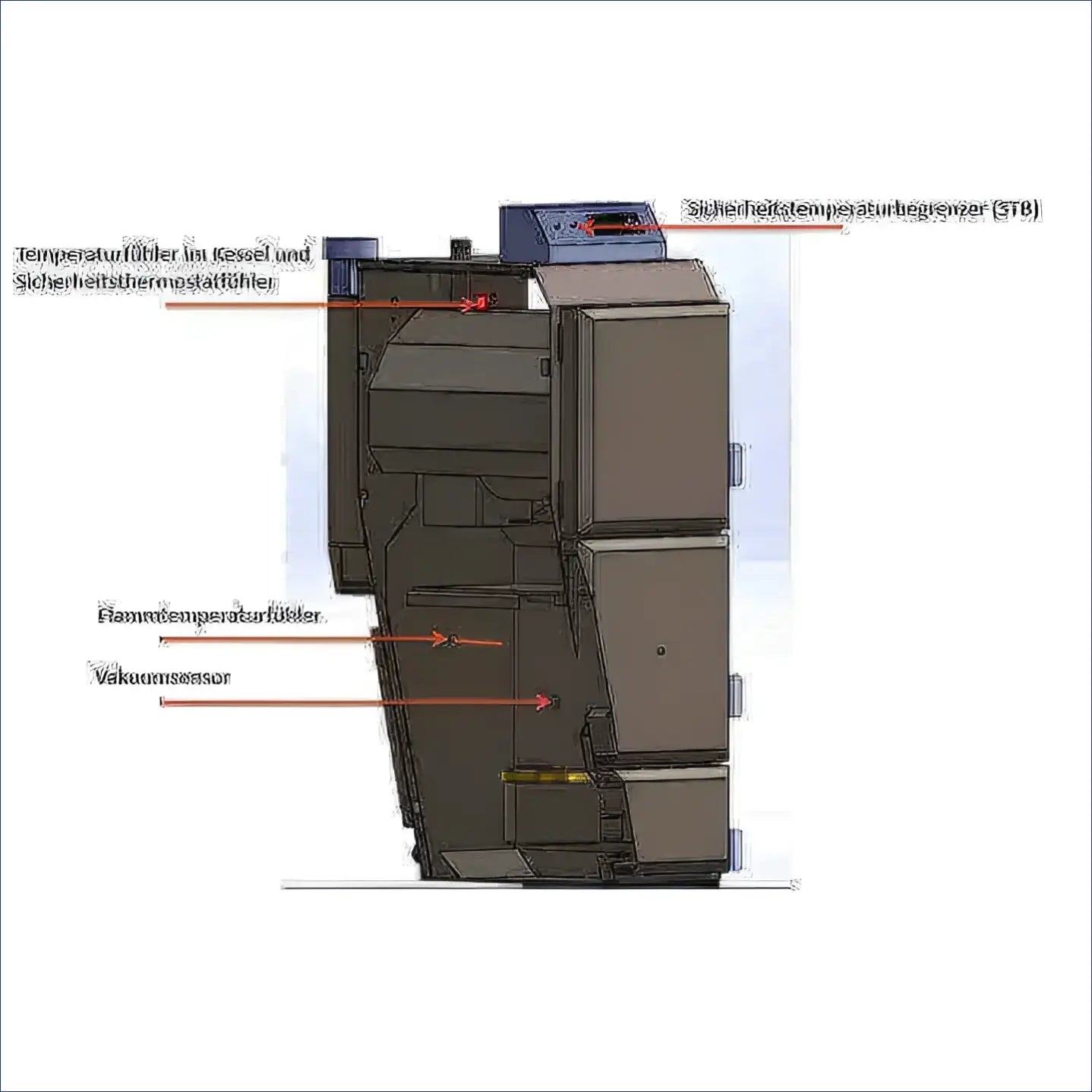 Industrielles Heizsystem Thermoflux Pelling 25/230 mit Pufferspeicher ohne WT