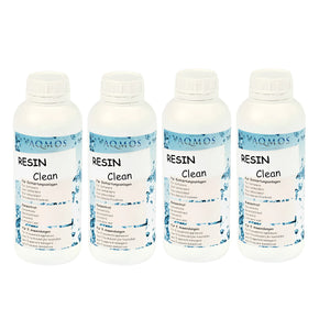 Vier Flaschen Resin Cleaner Leistungsstarker Ionenaustauscher auf Produktbild