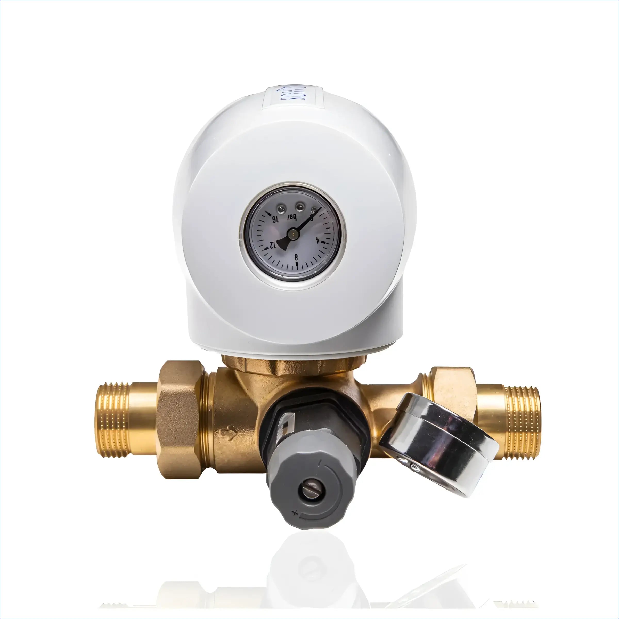 Brass Thermostatmischer mit Druckmesser für Rückspülfilter AQMOS 1 Zoll