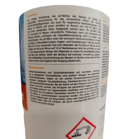 pH minus Natriumbisulfat.