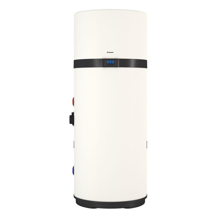 Daikin Altherma M HW 200 💧 – Innovative Warmwasser-Wärmepumpe mit 200L Speicher und modernem Design.