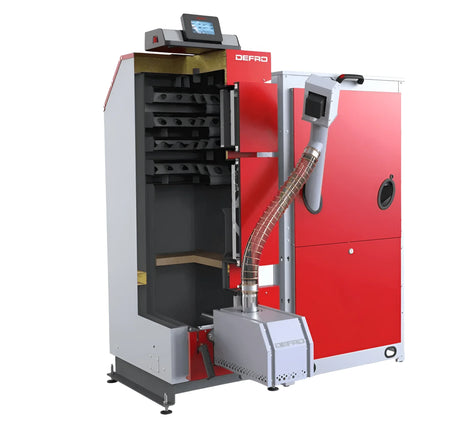 Defro Komfort Ekopell 14 kW Kombikessel mit moderner Holztechnik.