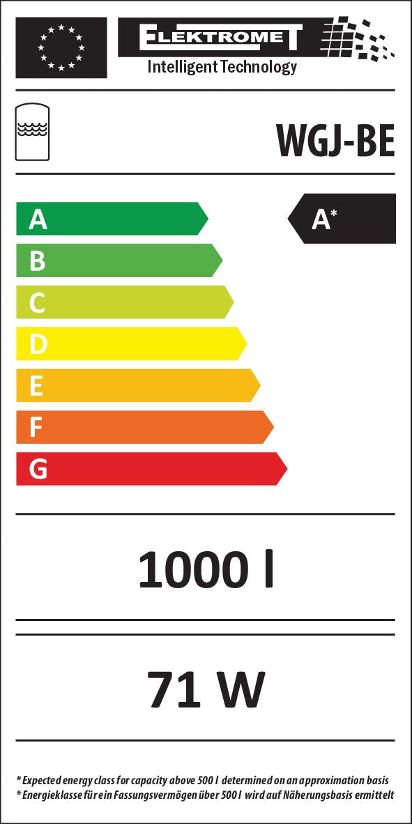 Pufferinis akumuliatorius Elektromet WGJ-BE 1000, 1000 l