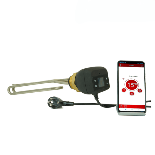 Elektroheizstab 2kW/3kW mit WLAN 📱 Steuerung für Warmwasser 🛁 und Raumheizung 🌡️, robust und langlebig.