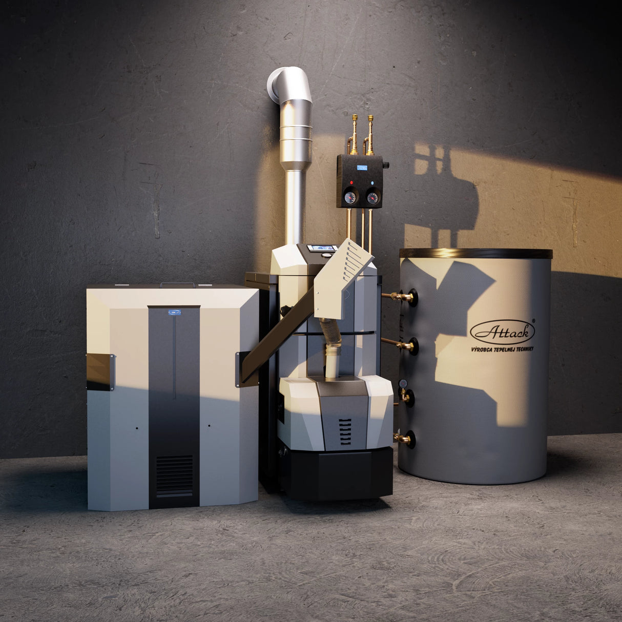 Granulinis katilas Attack Pellet 30 Automatic Plus – tvirtas, patvarus ir efektyvus