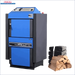 Blaue und graue Holzofen Heizung mit Brennstoff für Atmos KC45S Kohlekessel