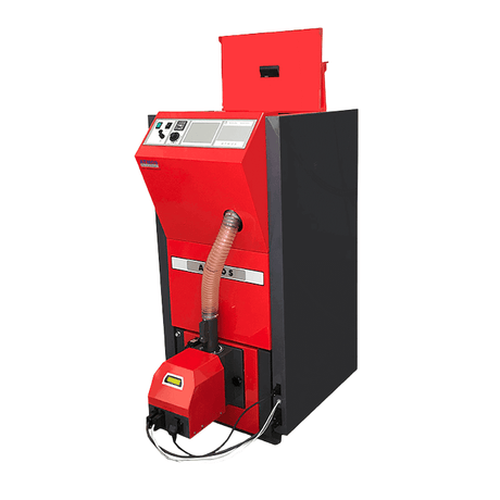 Atmos PX25 Pelletkessel 25 kW mit integriertem Pelletbehälter - GEMA Shop