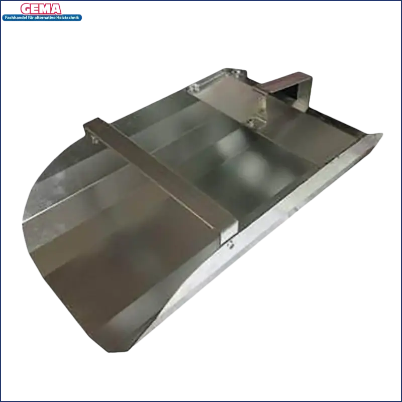 Shiny metal scoop from Attack Ascheschaufel, ideal for boilers and boiler-zubehör