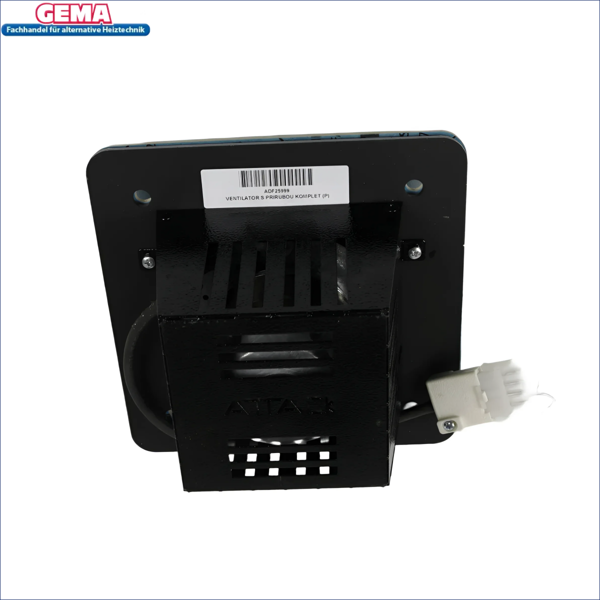 Schwarzes Metall-Elektronikbauteil für Attack Wood Pellet Gebläse Komplett