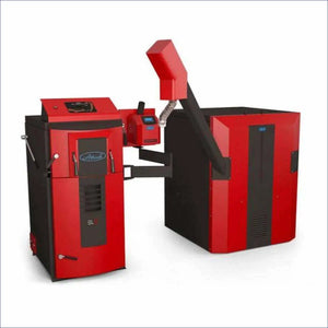 Rotes und schwarzes Pelletkessel-System für effizientes Heizen im Attack SLX Kombi 30 kW