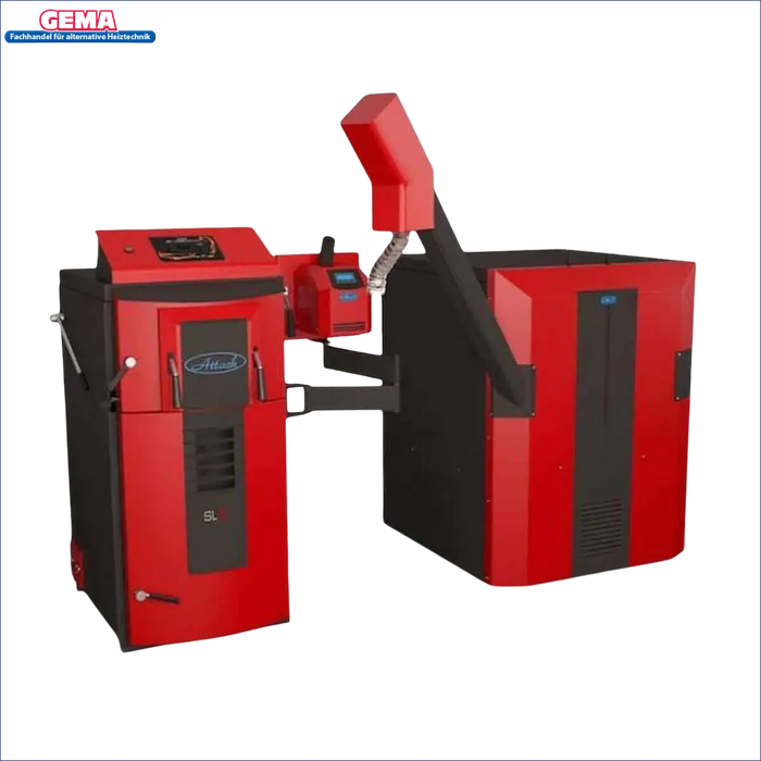 Rotes und schwarzes Pelletkessel-System für Attack SLX Kombikessel 20 kW