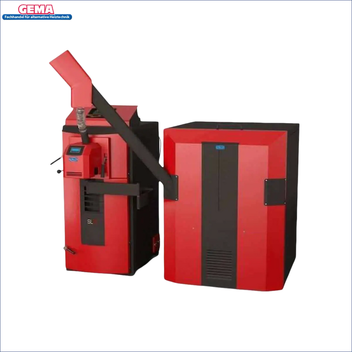 Rotes und schwarzes Pelletkessel-System für Attack SLX Kombikessel 20 kW