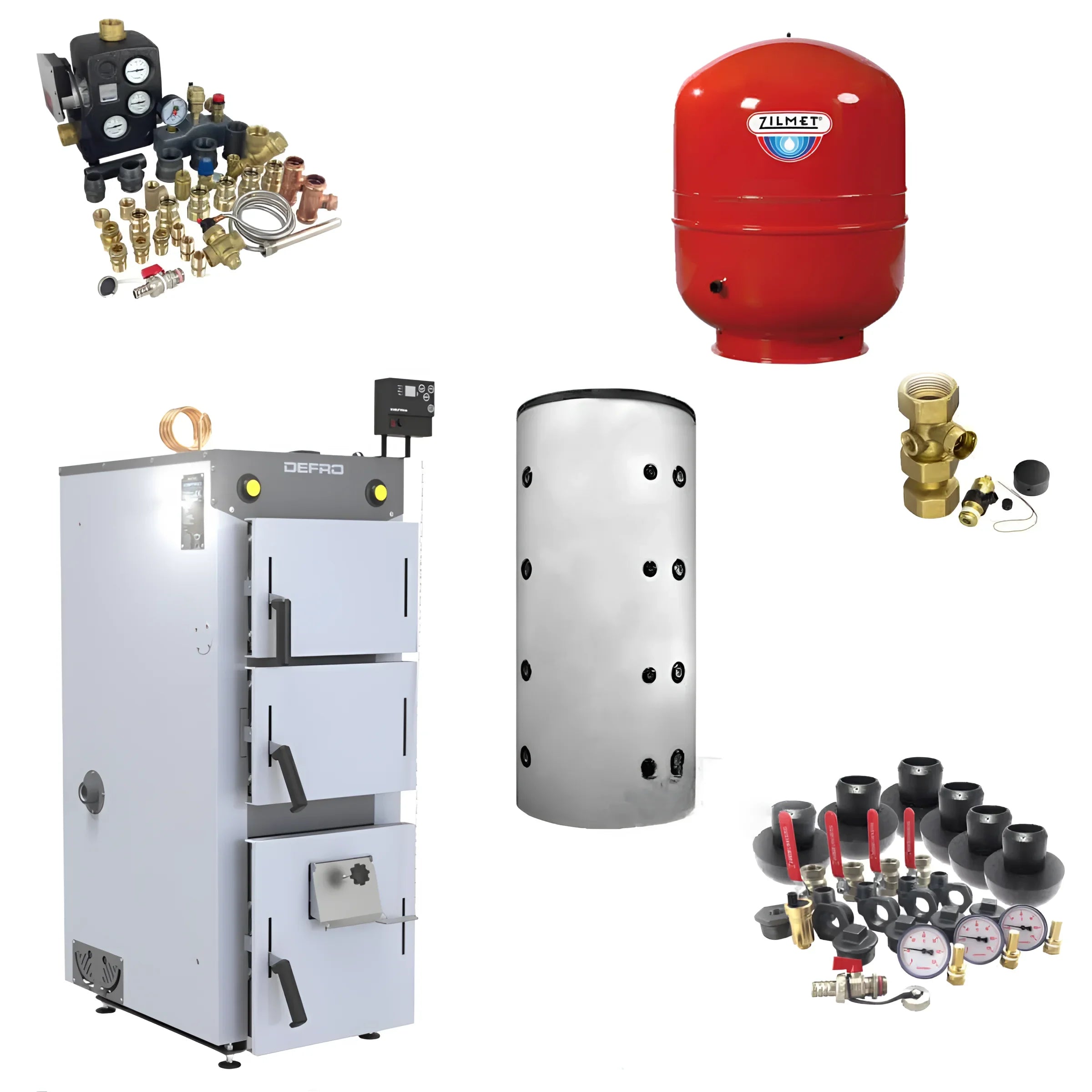 Defro Firewood 15 kW 🏠+ Pufferspeicher ohne WT 🔥, inkl. Zubehör für effiziente Heizlösungen 🔧✨