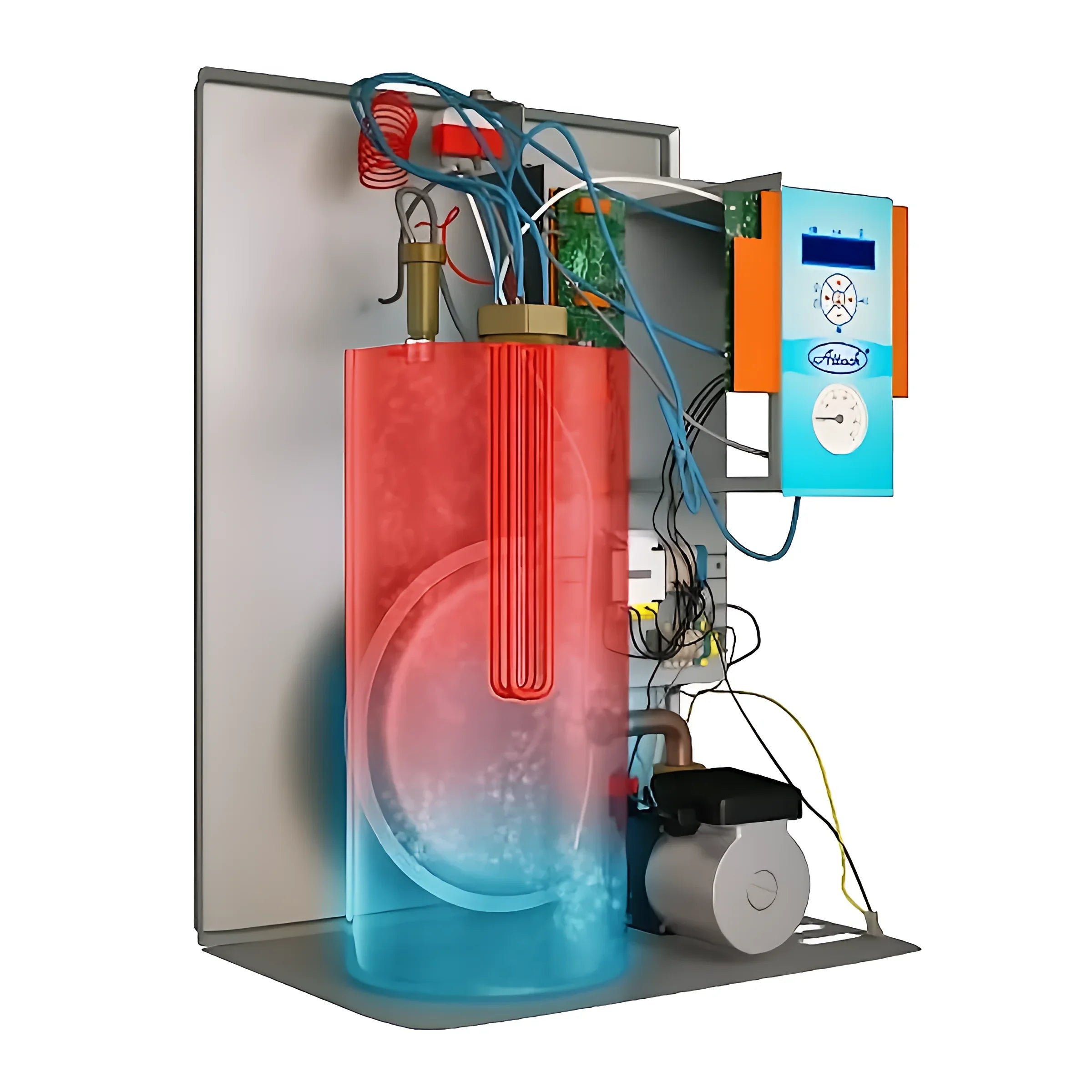 Wallmontierter Elektrokessel Attack Electric Exellent 15 kW mit Steuerungspanel