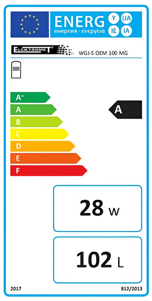 Energieeffizienz-Label des Trinkwasserspeichers 100 L mit Incoloy 825 Heizstab für täglichen Gebrauch
