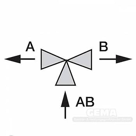 ORKLI 3-Wegeventil 1" mit Endlagen-Mikro-Schalter.