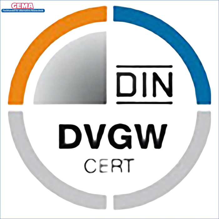 DIN DVGW CERT Logo auf Verpackung der Dichtungspaste NEO FERMIT für Gewindeverbindungen