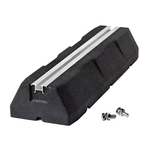 Schwarzer Ballastblock mit Metallbahn für Dämpfungssockel Cool Frame sicher und stabil