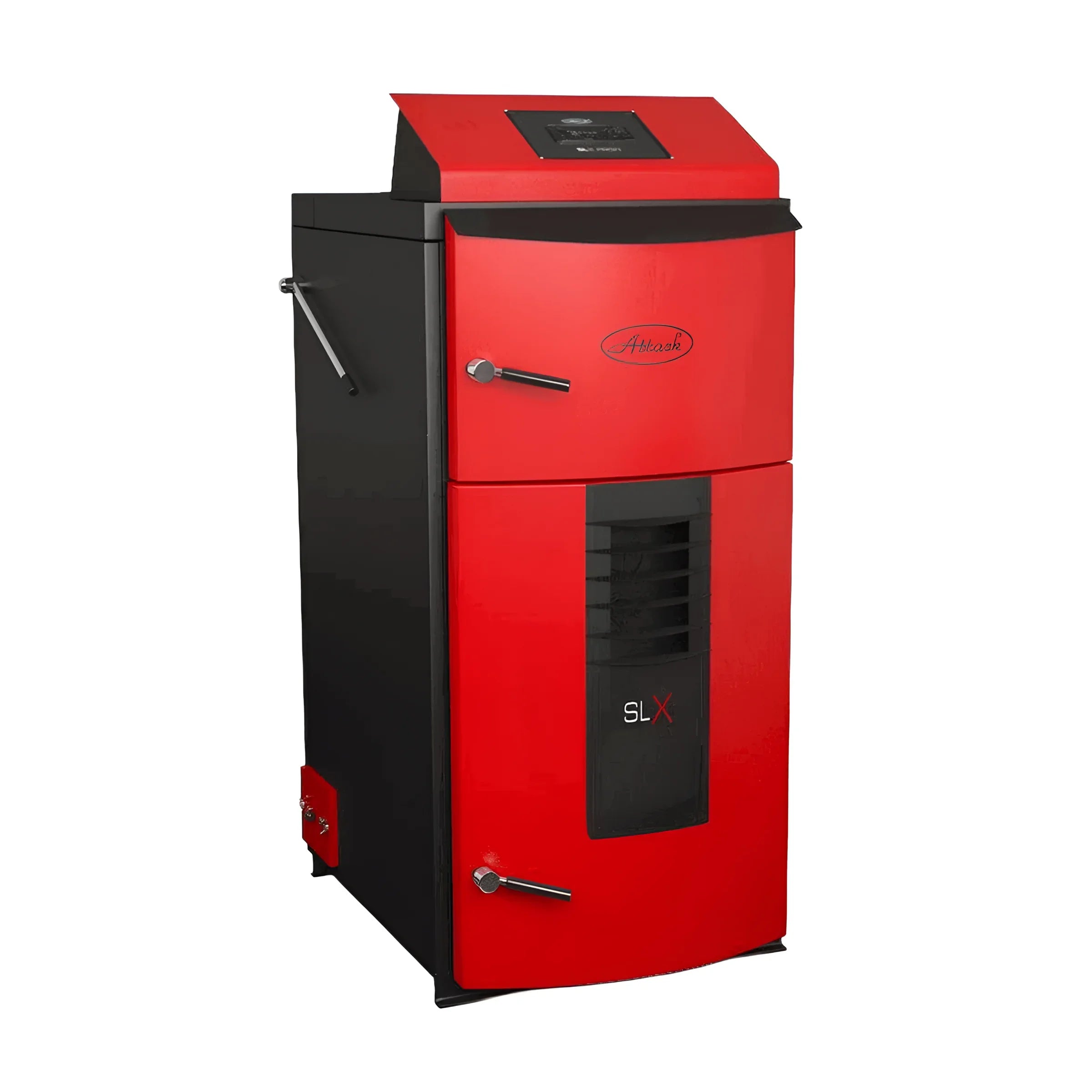 Red und schwarzer Holzvergaser Attack SLX Profi Holzvergaser 45 kW, holzvergaserkessel attack slx