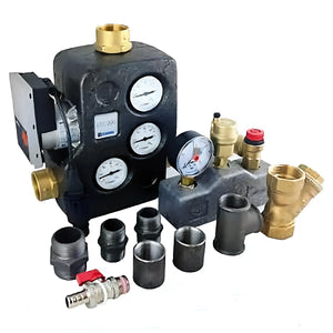 Plumbing manifold mit Anzeigen und Fittings für Thermoflux Pelling pelletkessel thermoflux