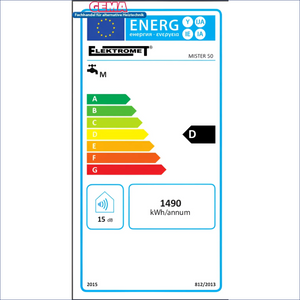Energy efficiency label on Elektro hängespeicher Brauchwasserspeicher for Elektrospeicher Warmwasserspeicher Boiler