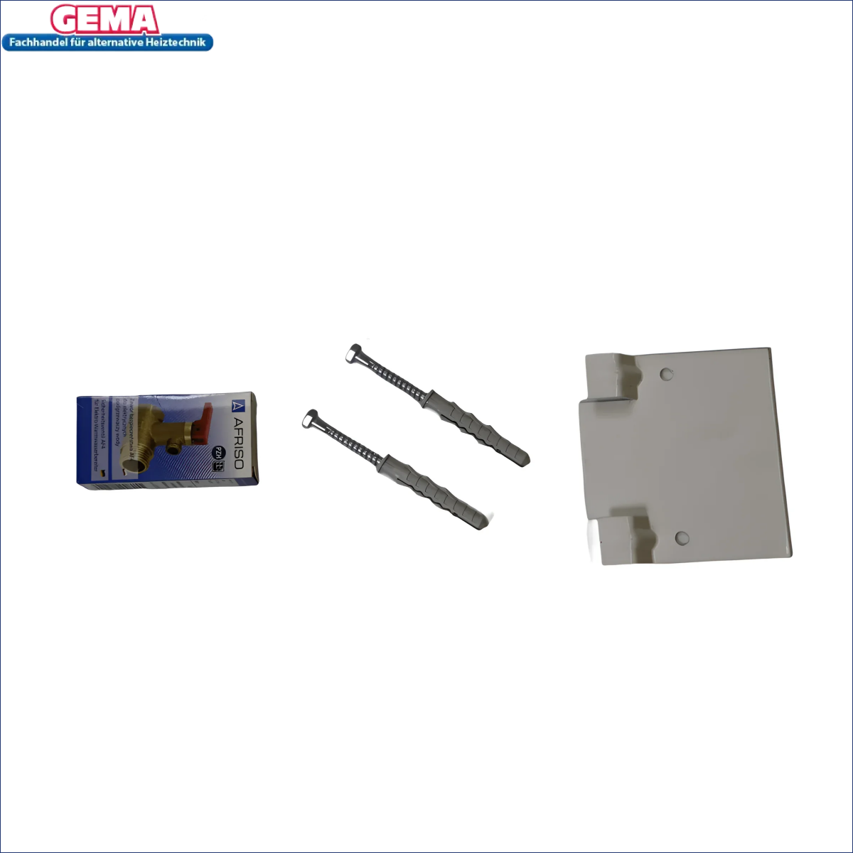 Plumbing valve, screws und Montageplatte für Elektro Hängespeicher Brauchwasserspeicher