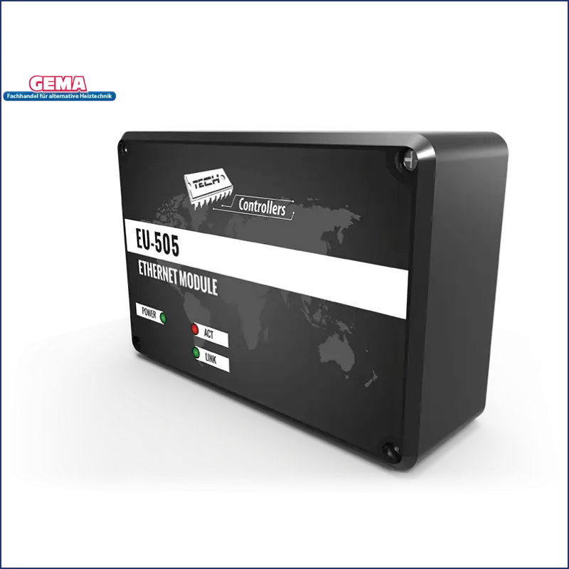 Schwarzes Ethernetmodul für Master/Tech Steuergeräte mit RS-Schnittstelle