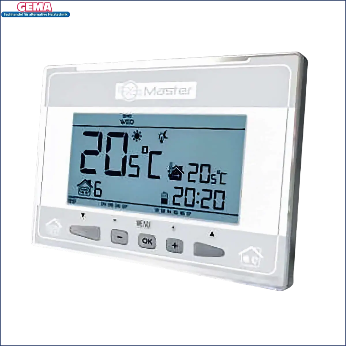 Digitaler Raumthermostat mit Hintergrundbeleuchtung und Display für EU-290 Aufputz Zimmerregler