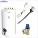 Weißer Brauchwasserspeicher 150 L mit Incoloy 825 Heizstab und Zubehör