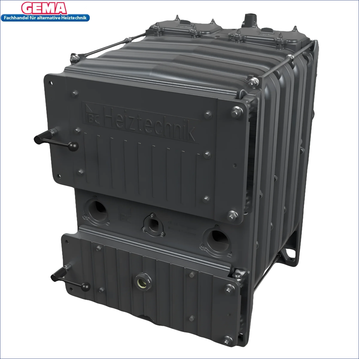 Grauer Gussheizkessel IBC GK-7k-öko 36 kW, nachhaltige Heizlösung für Holzvergaserkessel