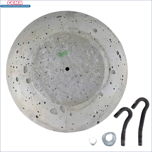 Concrete bowl with hardware for keramische deflektor Elektromet Heizkessel Eco Save System
