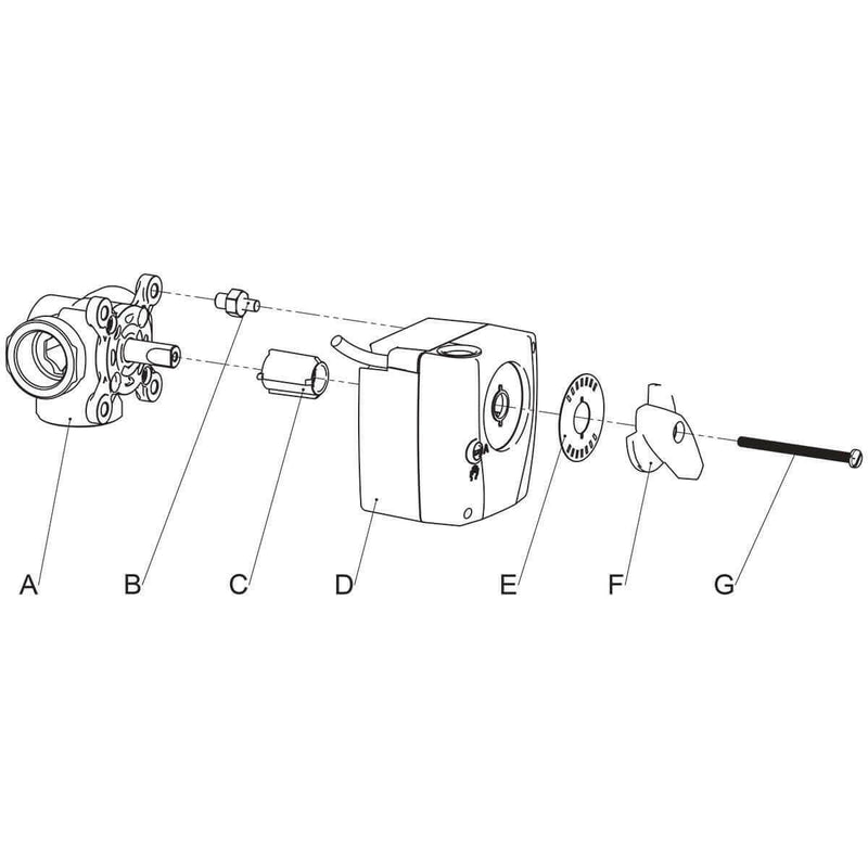 LK 950 Stellmotor 230 Volt Mischerantrieb su 3 taškų SPDT - GEMA Parduotuvė