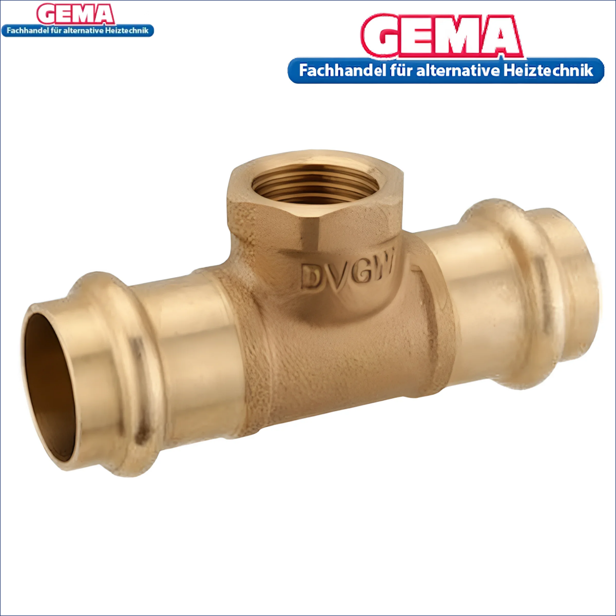 Brass T-Stück mit Gewinde zum Pressen für Boiler-Installationen