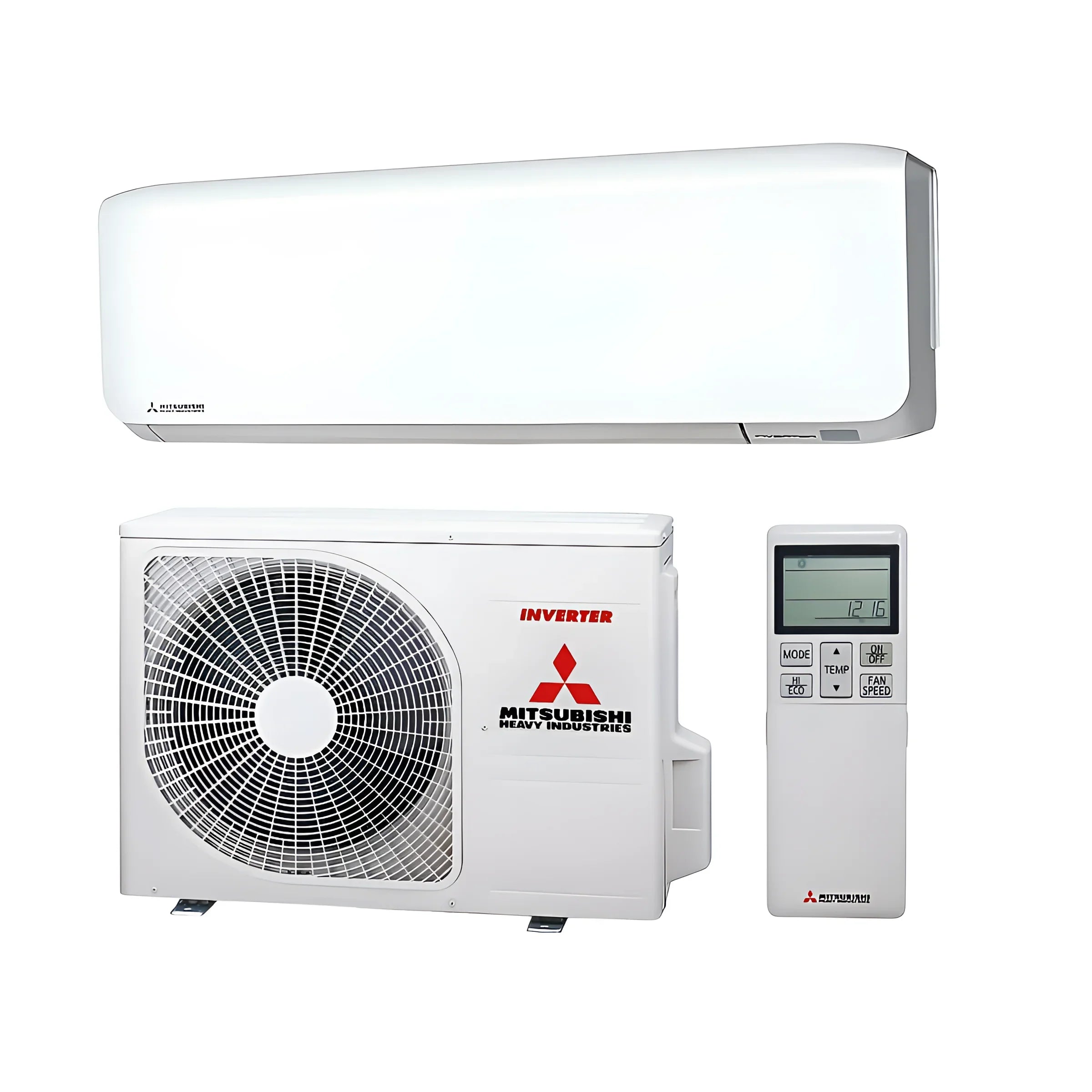 Mitsubishi Monosplit-Klimaanlage ❄️ mit Inverter-Technologie und Fernbedienung, ideal für individuelles Raumklima.