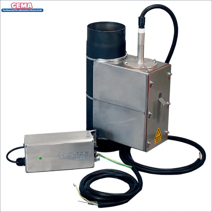 Partikelabscheider AT-PA-2 150 für Pellet- und Holzvergaserkessel mit 💡 Anschluss und Abgastemperatur-Sonde