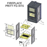 Vodní kamna na dřevo s pečícím prostorem Prity FGW15 - 19,8 kW