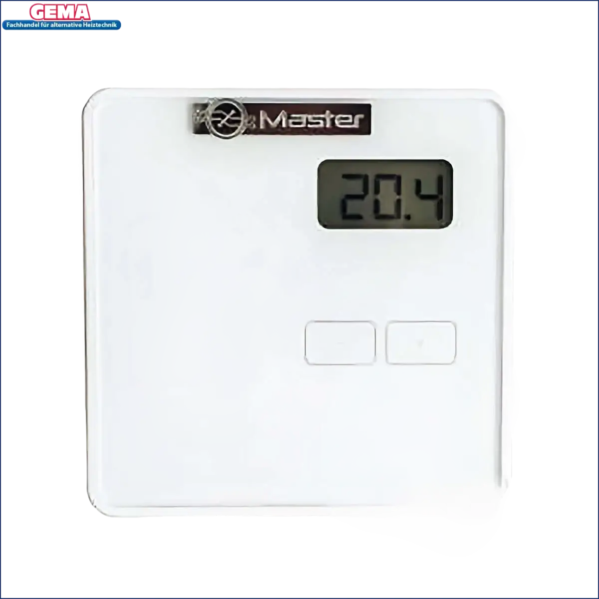 Weißer digitaler Thermostat für Raumtemperaturregelung im Raumthermostat Master R.31