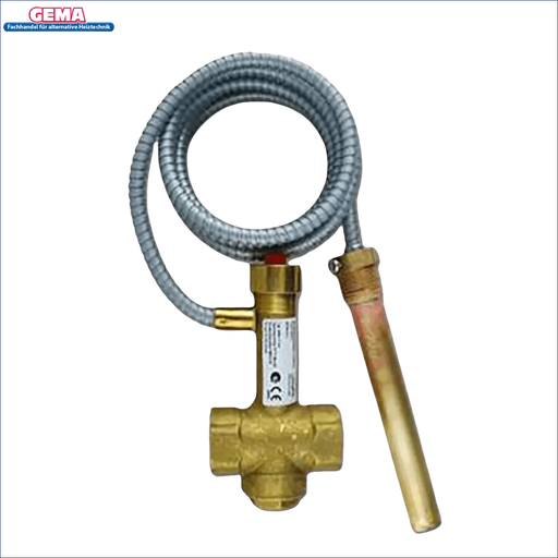 Brass Thermostatische Mischarmatur mit gewelltem Metallschutz und Temperatursonde