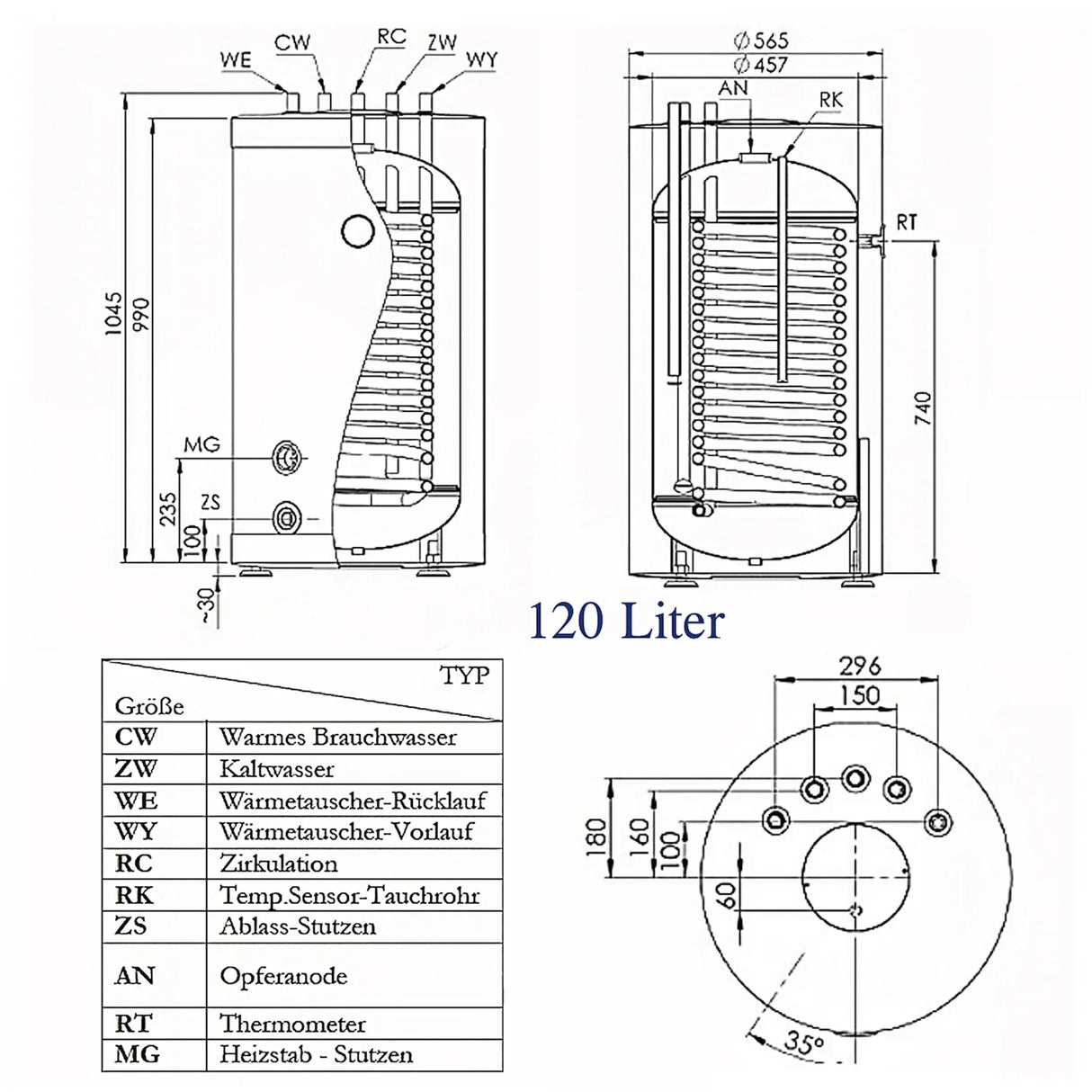 Trinkwasserspeicher Warmwasserspeicher mit Heizstab - GEMA Shop