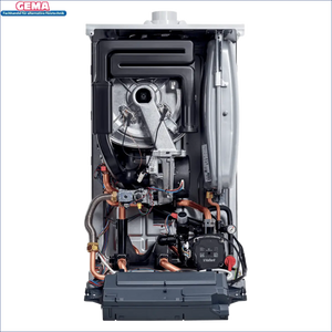 Open-Faced Vaillant ECOTEC Plus Gastherme mit Kupferrohren und Heizungsregler Sensocomfort VRC