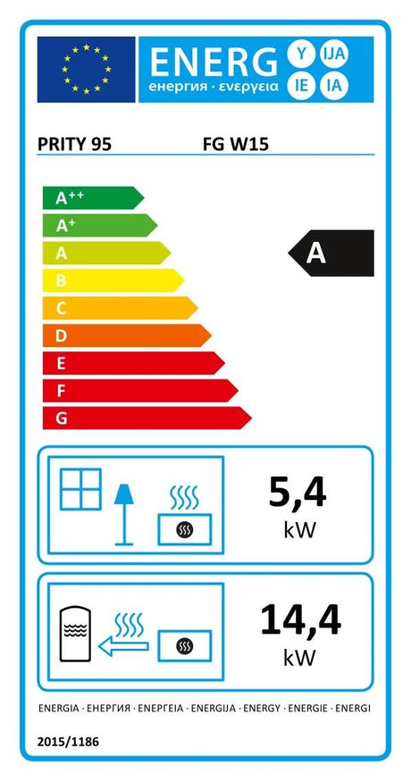 Wasserführender Kaminofen mit Backfach Prity FGW15 - 19,8 kW - GEMA Shop